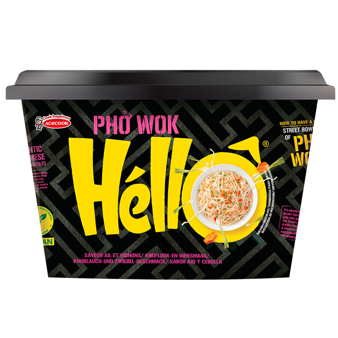 Hello Pho Instant pho wok knoflook en ui glutenvrij 76.00 Gram