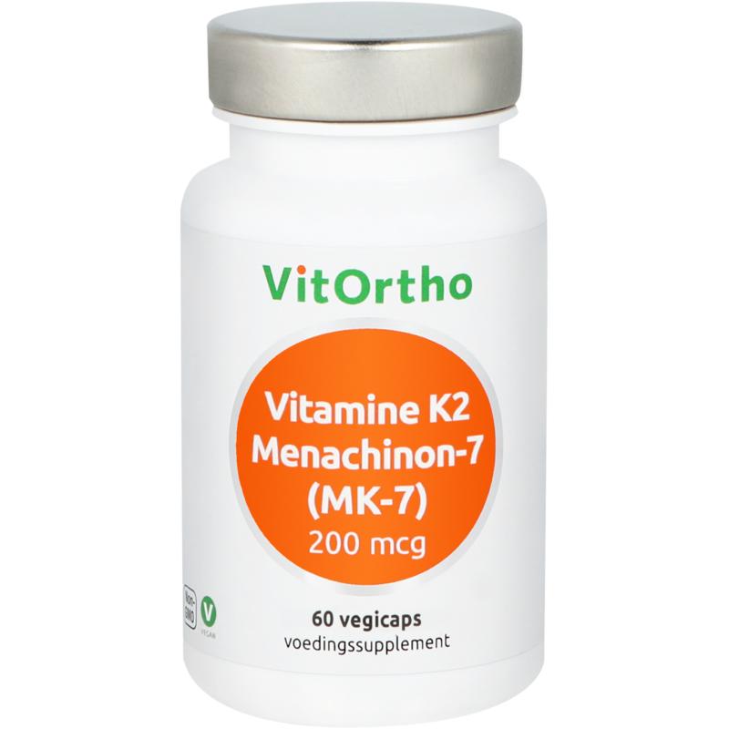 VitOrtho Vitamine K2 menachinon 7 200mcg 60.00 Vegetarische capsules