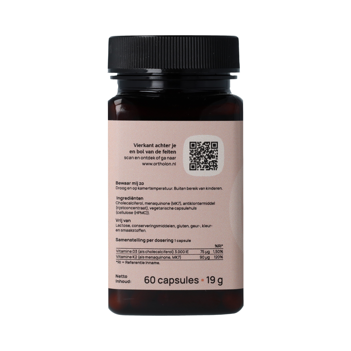 Ortholon Vitamine D3 + K2 60.00 Capsules