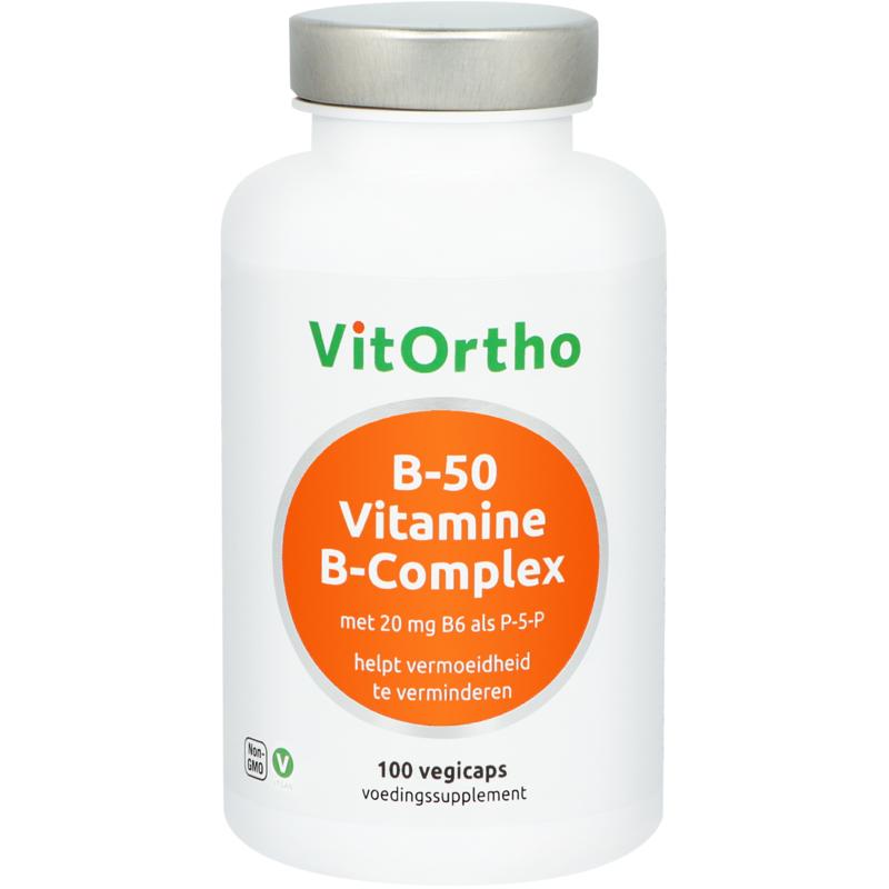 VitOrtho B-50 Vitamine B-complex 100.00 Vegetarische capsules