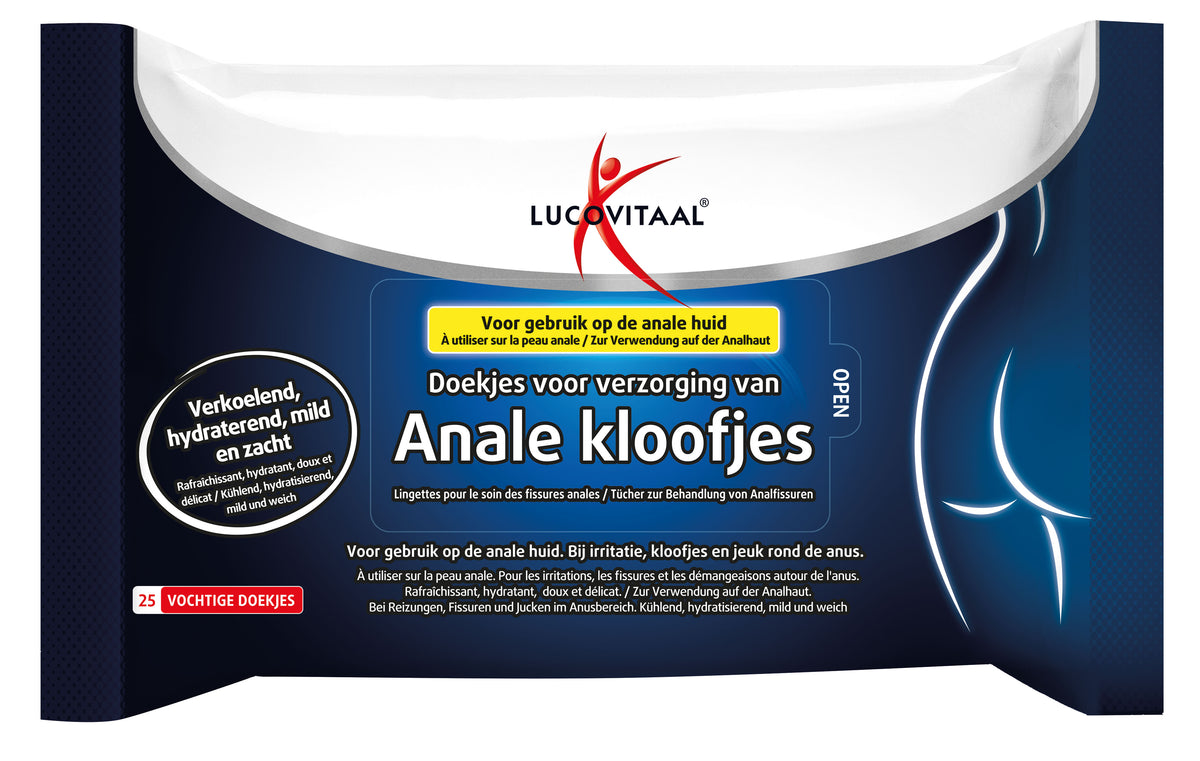 Lucovitaal Anale kloofjes doekjes 25.00 Stuks