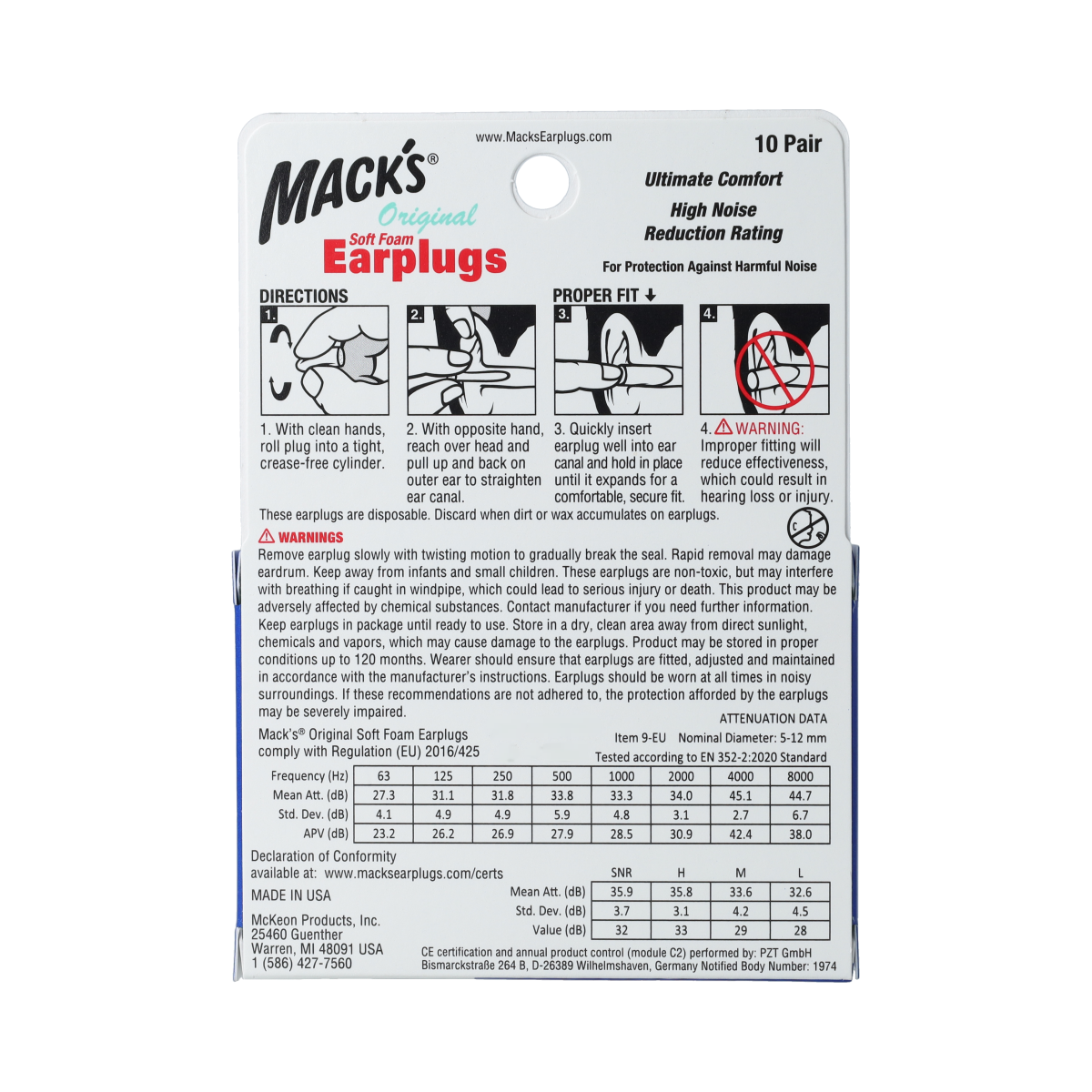 Macks Safesound original 10.00 Paar
