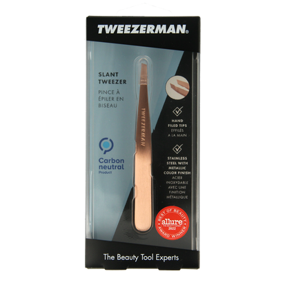 Tweezerman Slant tweezer rose goud 1.00 Stuks