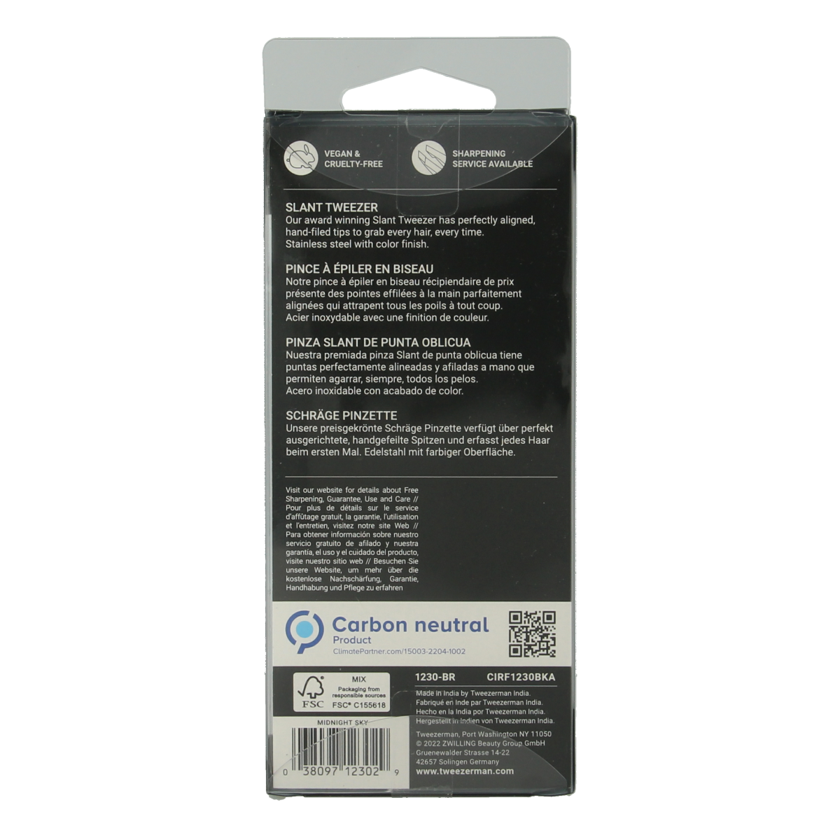Tweezerman Slant tweezer midnight sky 1.00 Stuks