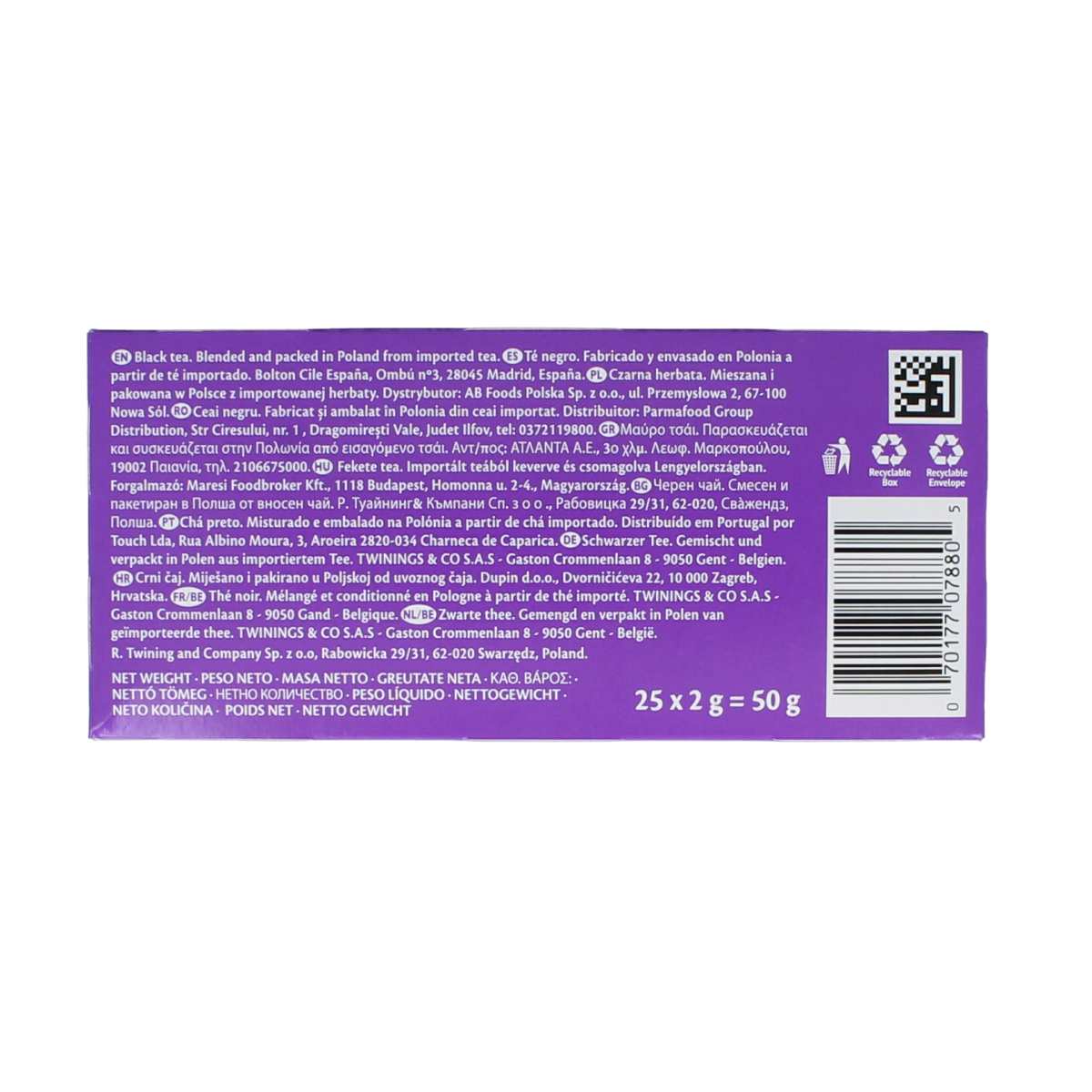 Twinings Darjeeling thee 25.00 Zakjes
