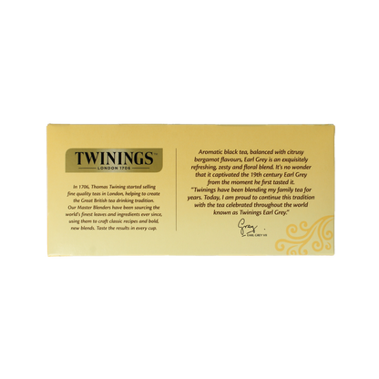 Twinings Earl grey decaf envelop zwart 25.00 Zakjes