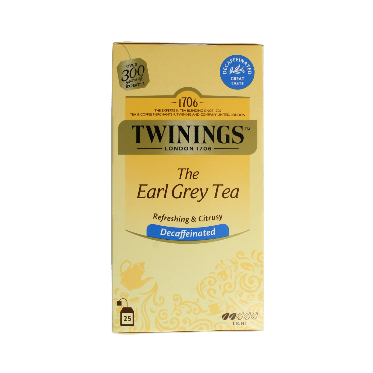 Twinings Earl grey decaf envelop zwart 25.00 Zakjes