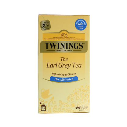 Twinings Earl grey decaf envelop zwart 25.00 Zakjes