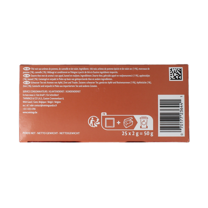 Twinings Apple cinnamon raisin 25.00 Zakjes