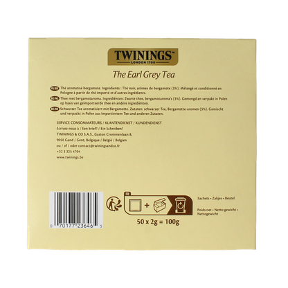Twinings Earl grey envelop 50.00 Stuks