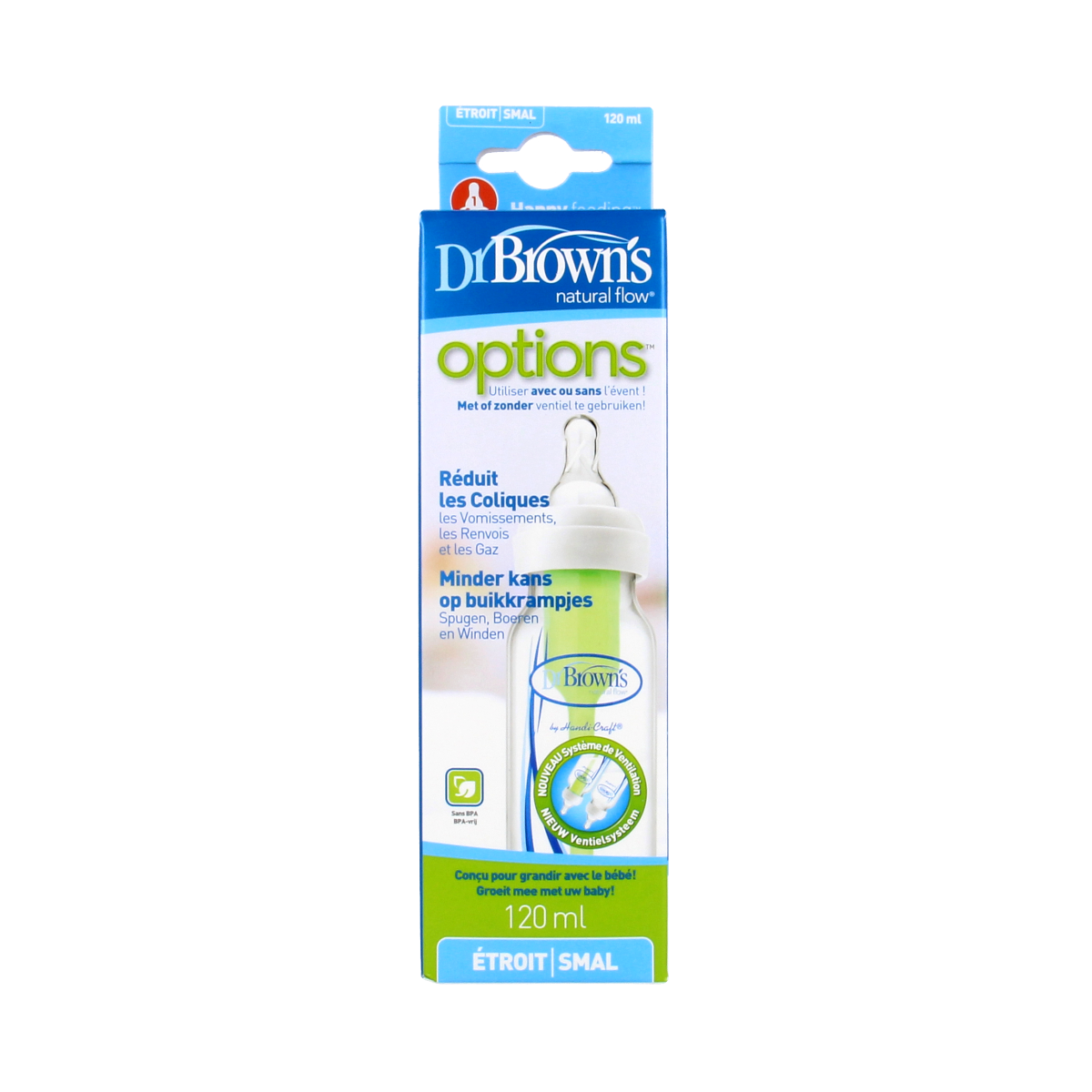 Dr. Brown's Standaardfles 120ml BPA-vrij 1.00 Stuks