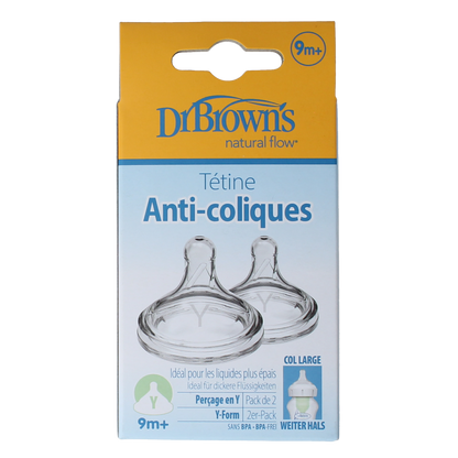 Dr. Brown's Options+ Y-speen brede halsfles 2.00 Stuks