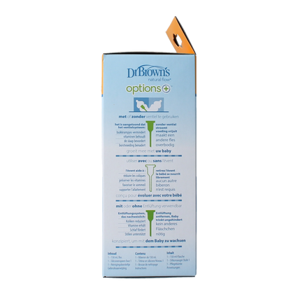Dr. Brown's Options+ brede halsfles 150ml 1.00 Stuks