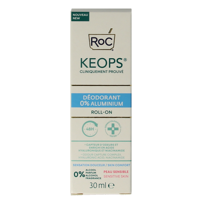 ROC Keops deodorant roll-on 0% aluminium 30.00 Milliliter