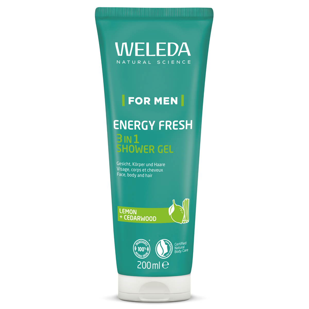 Weleda Men energy fresh douchegel 3 in 1 200.00 Milliliter