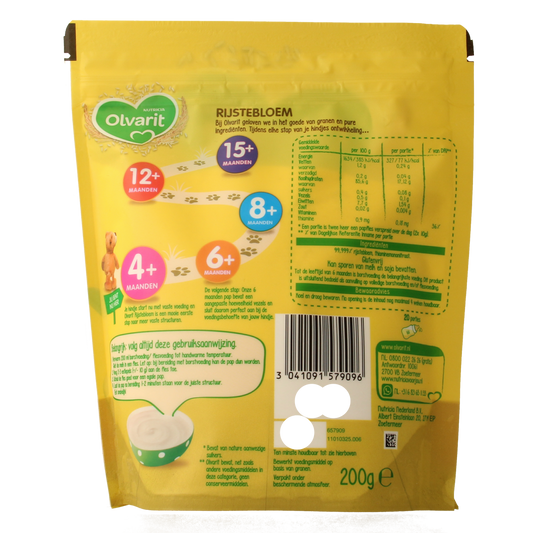 Olvarit Rijstebloem 4+ maanden 200.00 Gram