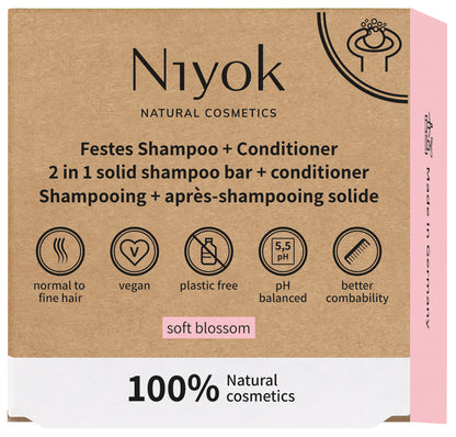 Niyok 2 in 1 shampoo/condition soft blossom 80.00 Gram