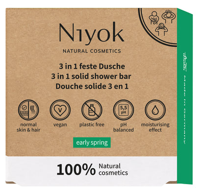 Niyok 3in1  body hair face wash early spring 80.00 Gram