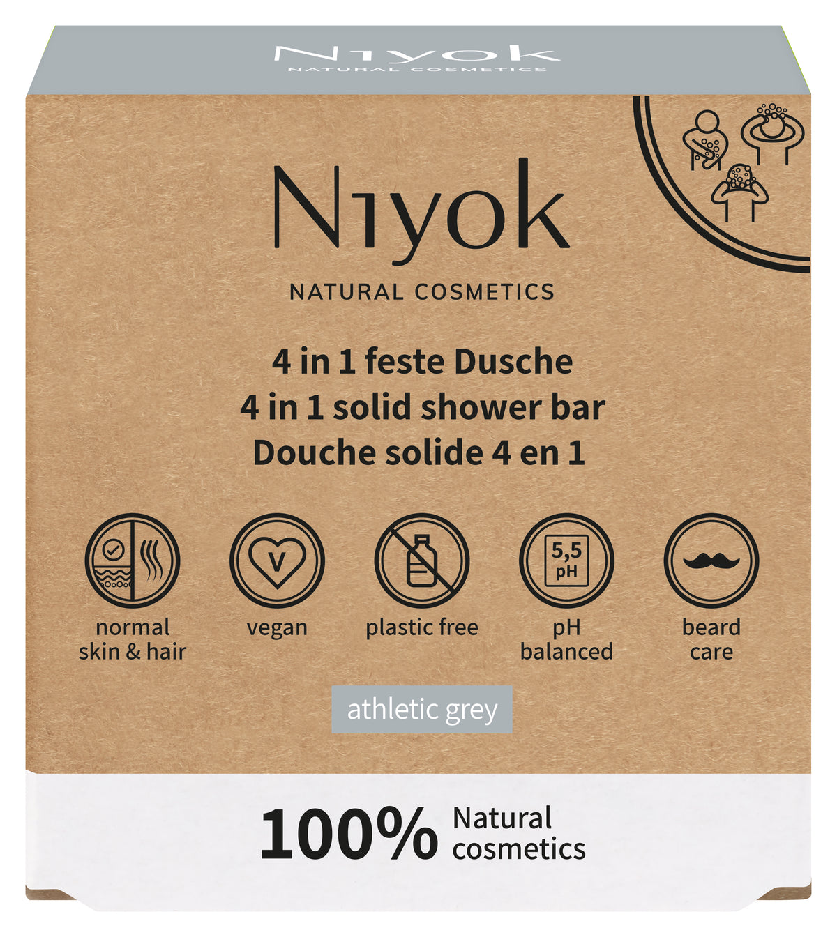 Niyok 4 in 1 all in one athletic grey 80.00 Gram