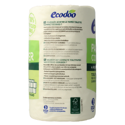 Ecodoo Toiletpapier compact ecologisch bio 4.00 Stuks