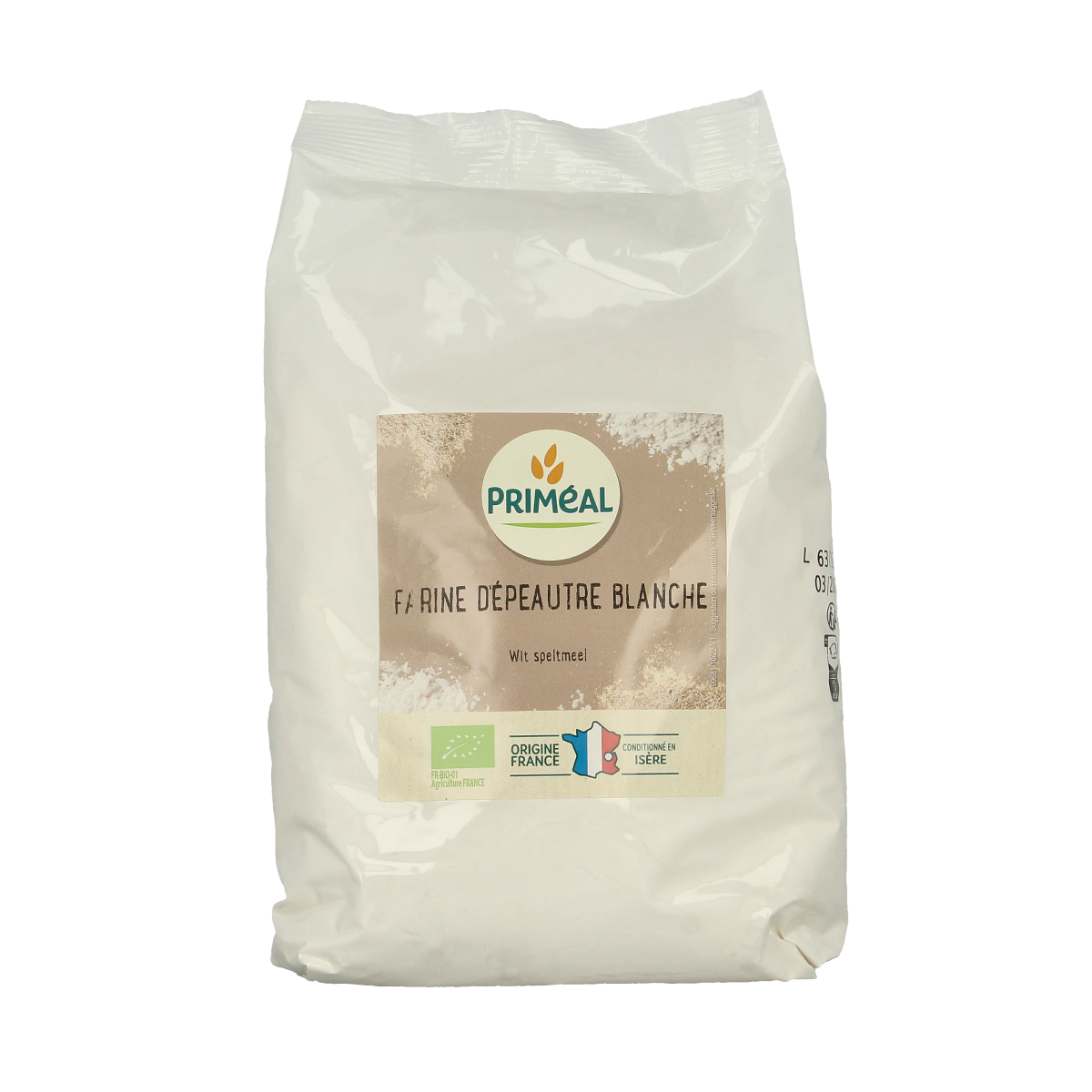 Primeal Wit speltmeel bio 1.00 Kilogram