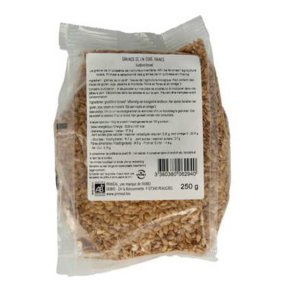 Primeal Lijnzaad goud bio 250.00 Gram