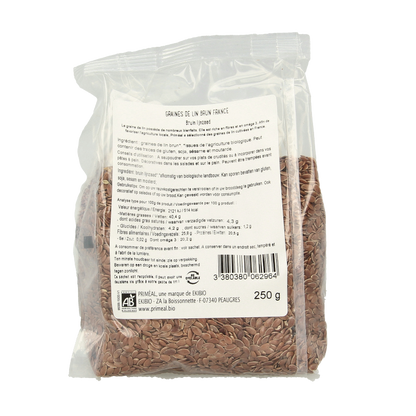 Primeal Lijnzaad bruin bio 250 Gram