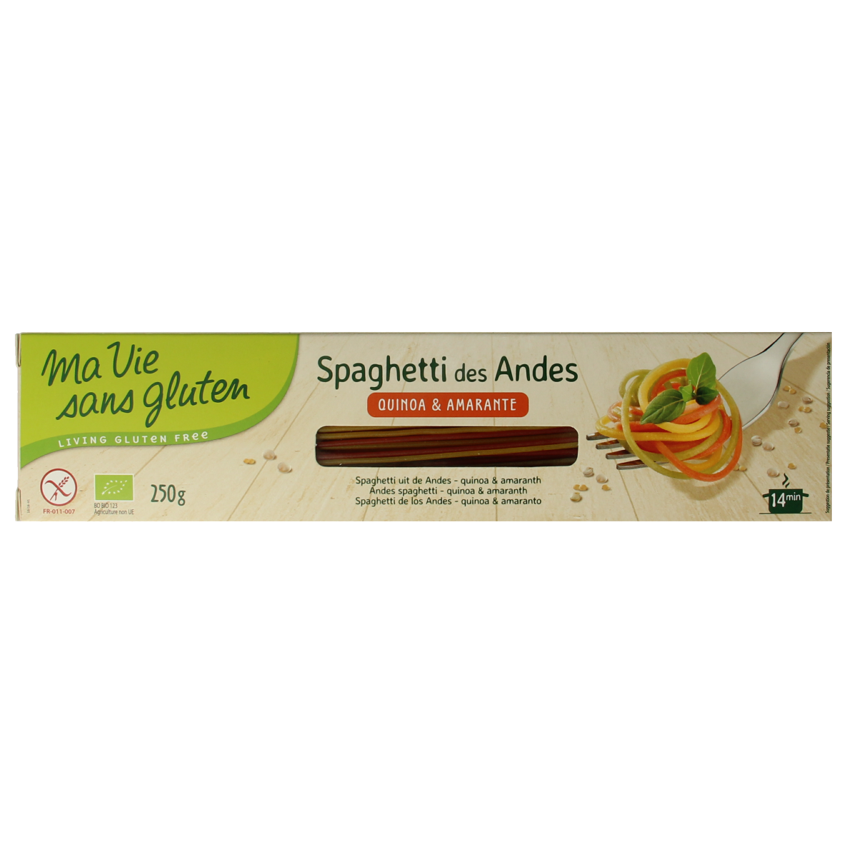 Ma Vie Sans Tricolor spaghetti glutenvrij bio 250.00 Gram