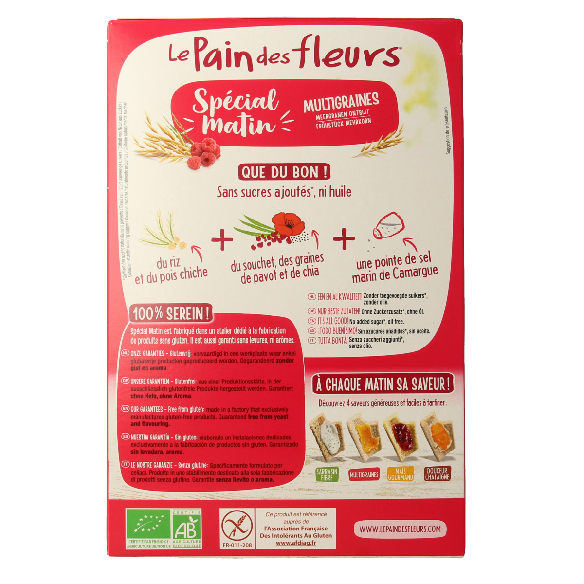 Pain Des Fleurs Special matin meergranen ontbijtcrackers bio 230.00 Gram