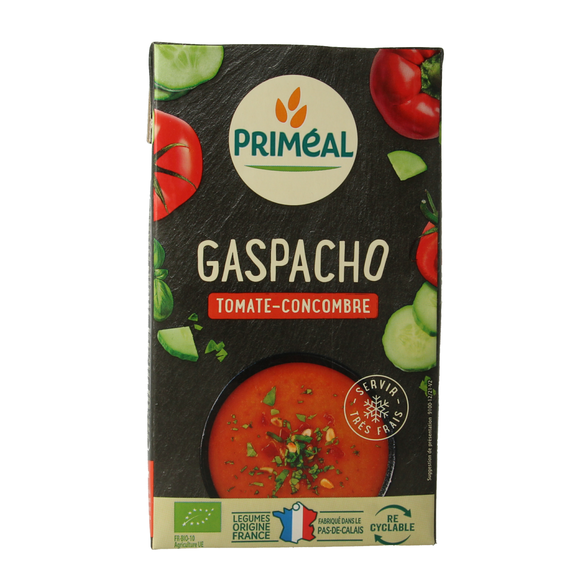 Primeal Gaspacho tomaat komkommer bio 1.00 Liter
