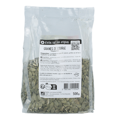 Primeal Pompoenpitten bio 500.00 Gram