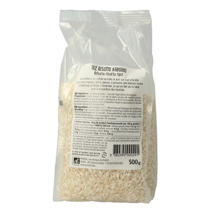 Primeal Witte risotto rijst Arborio bio 500.00 Gram