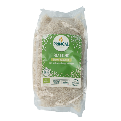 Primeal Halfvolkoren langgraan rijst bio 1.00 Kilogram