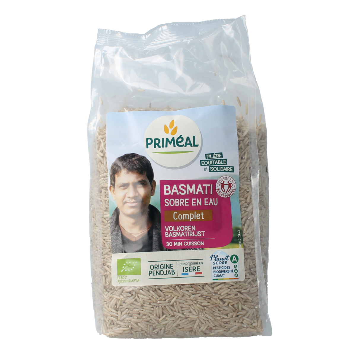 Primeal Volkoren basmati rijst bio 1.00 Kilogram