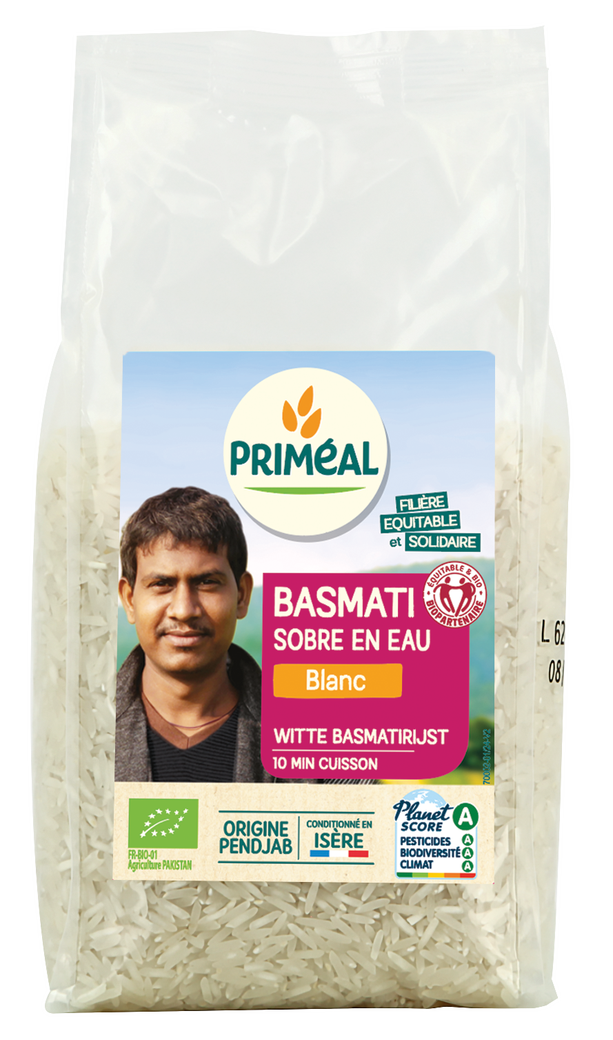 Primeal Witte basmati rijst bio 1.00 Kilogram