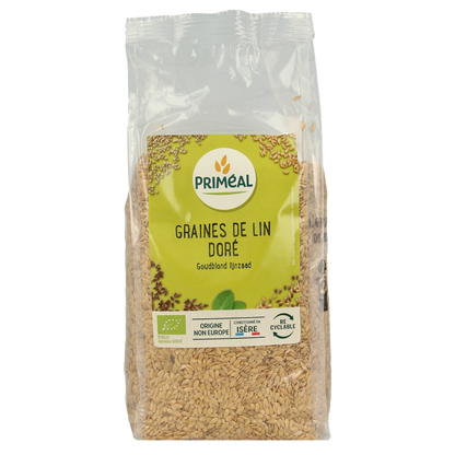 Primeal Lijnzaad goudblond bio 500 Gram