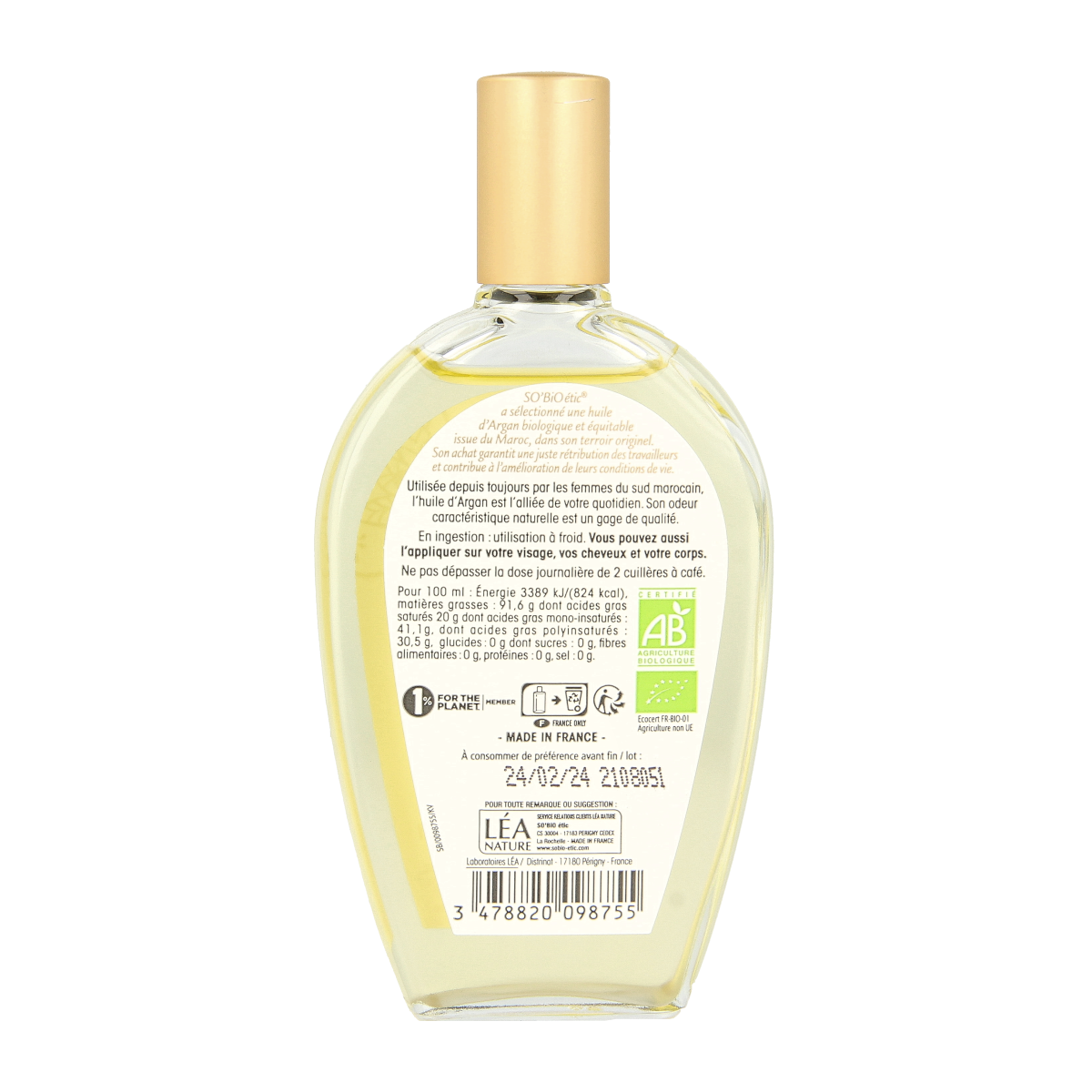 So Bio Etic Argan pure oil 50.00 Milliliter