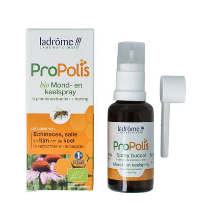 Ladrome Propolis keel- en mondspray bio 30.00 Milliliter