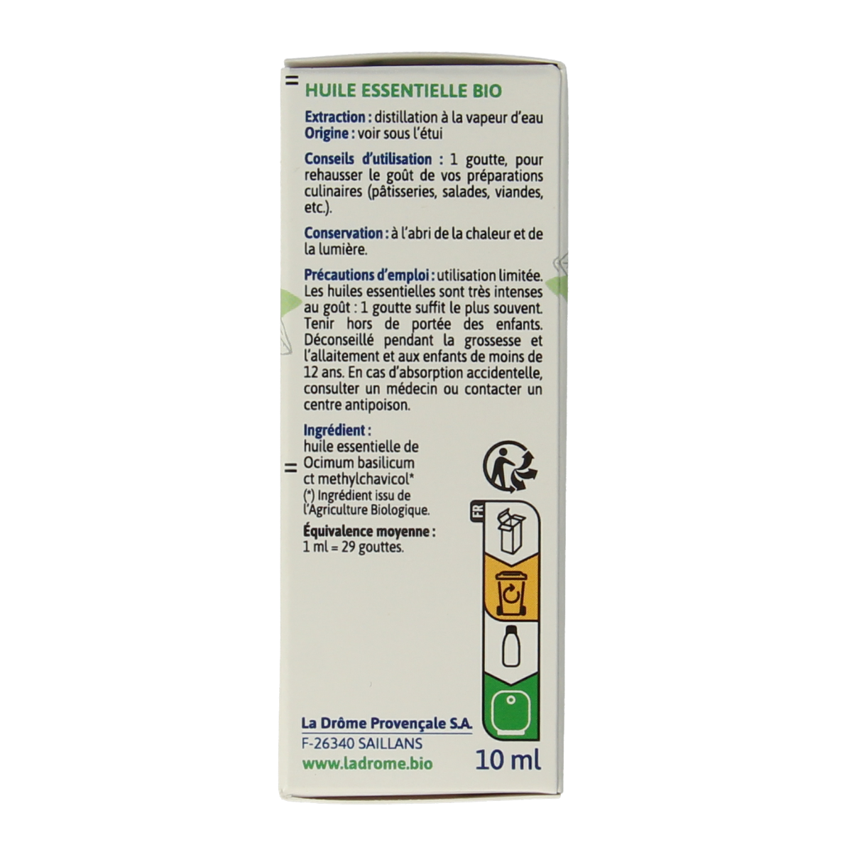Ladrome Basilicum CT methylchavicol 10.00 Milliliter