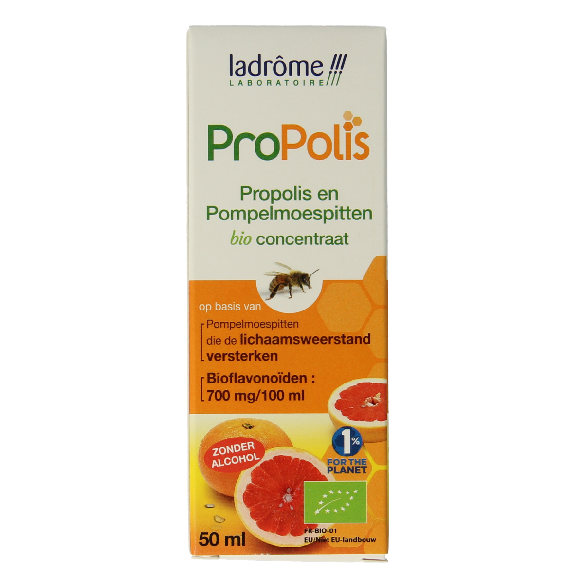 Ladrome Propolis pompelmoes pit concentraat bio 50.00 Milliliter