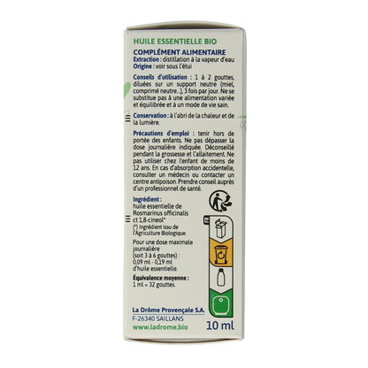 Ladrome Rozemarijn CT cineol bio 10.00 Milliliter
