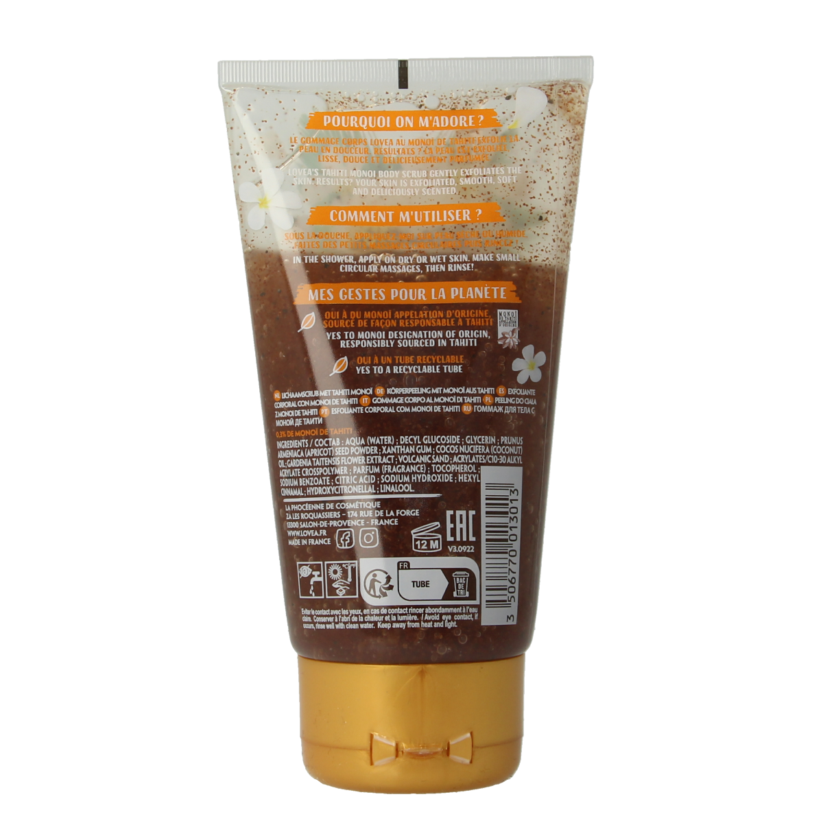 Lovea Bodyscrub tahiti monoi very dry skin 150.00 Milliliter