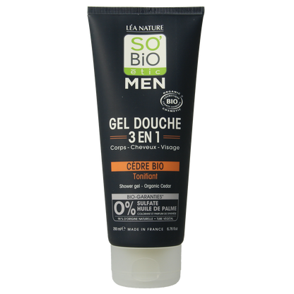 So Bio Etic Showergel for men 3 in 1 cedar 200.00 Milliliter