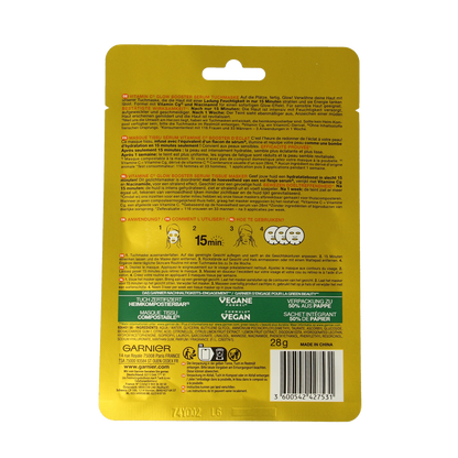 Garnier SkinActive vitamine C sheet mask 28.00 Gram