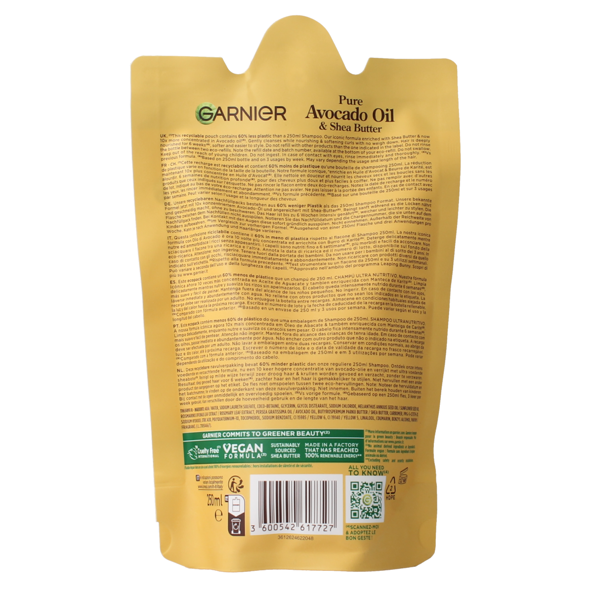 Garnier Loving blends shampoo avocado karite navulling 250.00 Milliliter