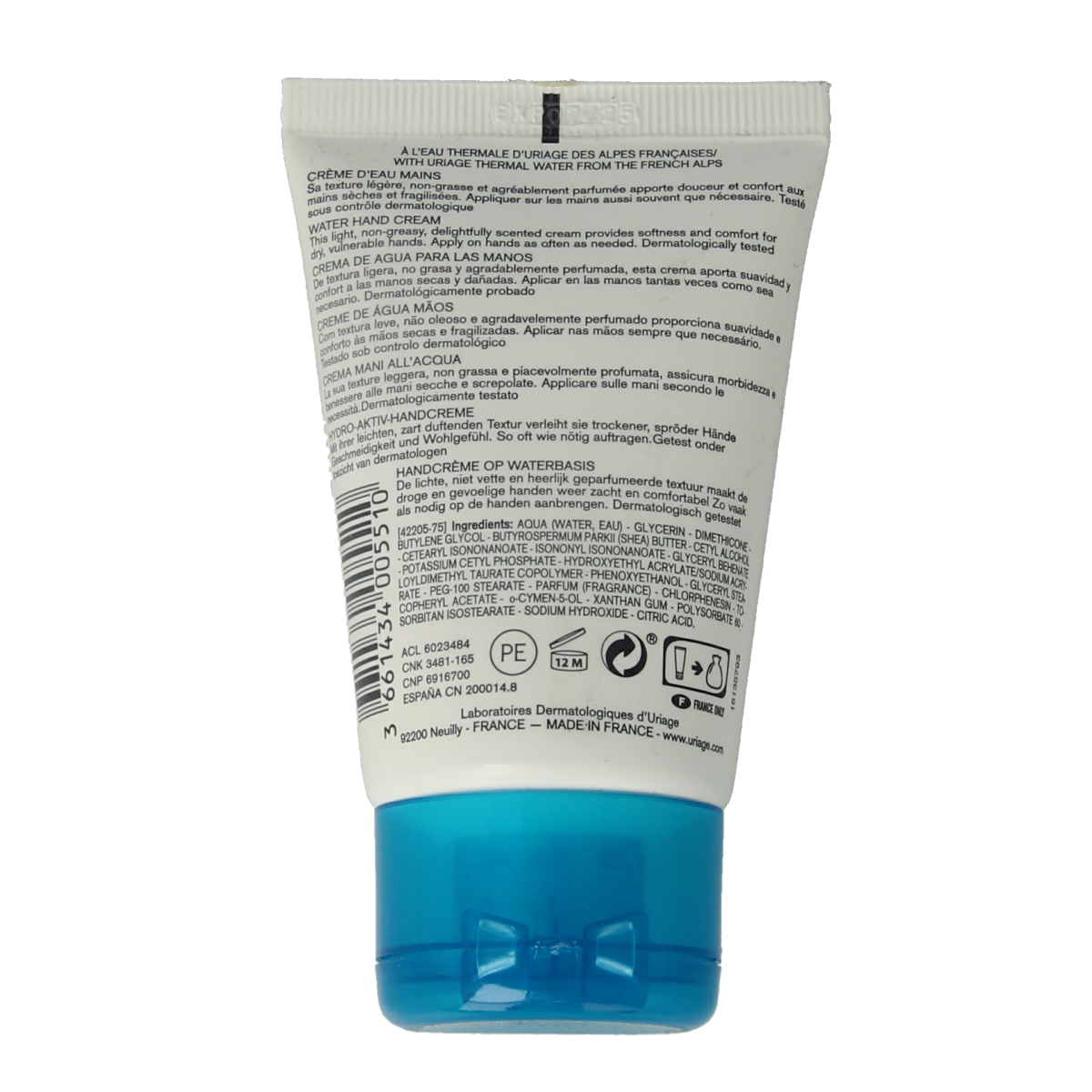 Uriage Mineraal water handencreme 50.00 Milliliter