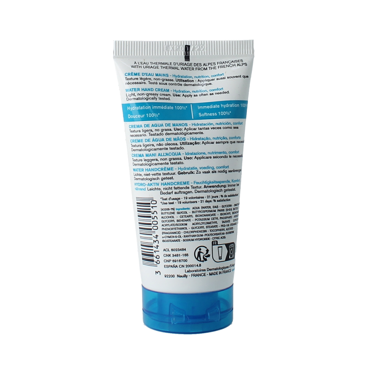Uriage Mineraal water handencreme 50.00 Milliliter