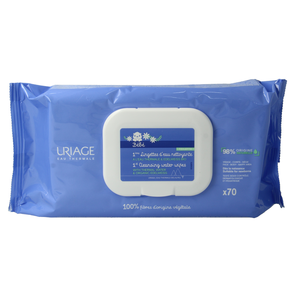 Uriage Bebe 1ere eau lingettes nettoyantes 1.00 Stuks