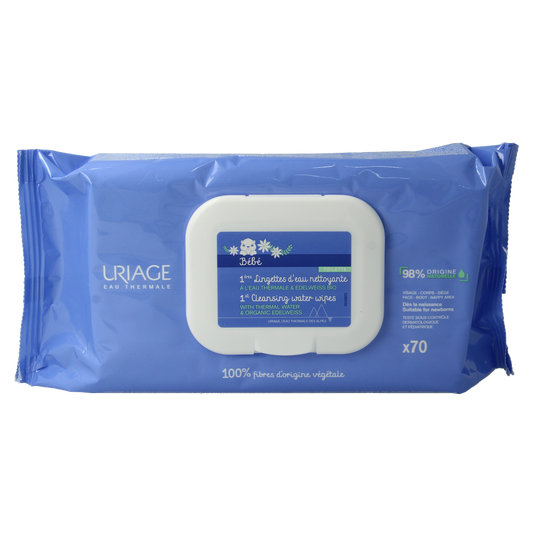 Uriage Bebe 1ere eau lingettes nettoyantes 1.00 Stuks