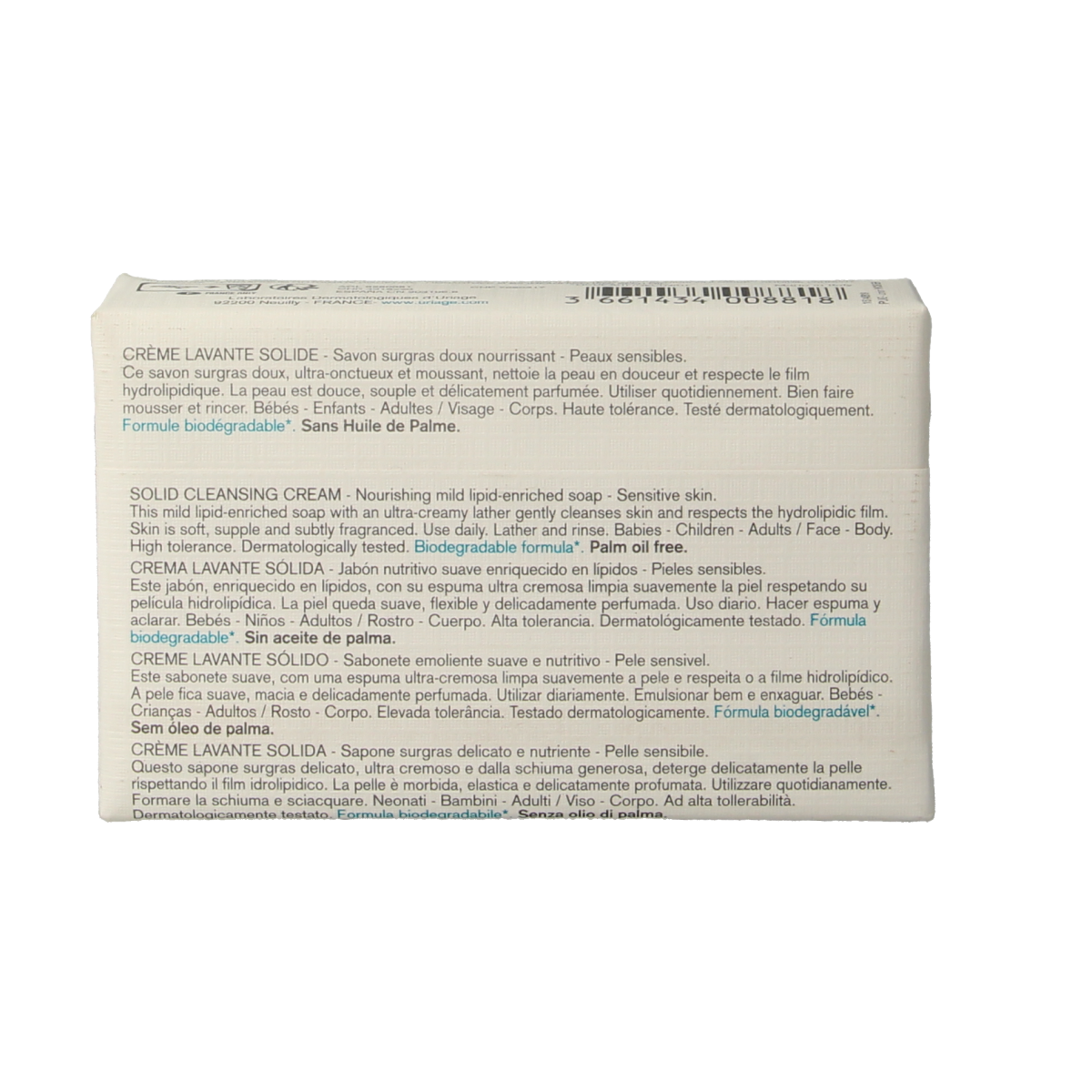 Uriage Thermaal water creme lavante solide 125.00 Gram